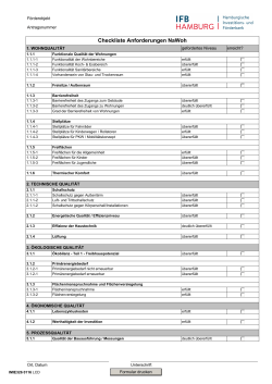 Checkliste Anforderungen NaWoh