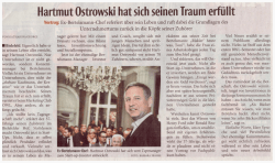 Hartmut Ostr0wski hat sich seinen Traum erfüllt