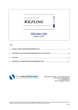 Ausgabe 5/2015 594,9 KiB - Wilfling Wirtschafts