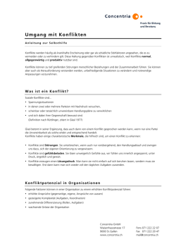 Umgang mit Konflikten