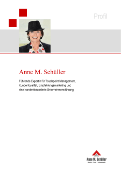 das komplette Profil von Anne M. Schüller
