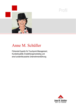 das komplette Profil von Anne M. Schüller