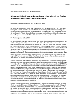PDF, 197 KB - Ratsinformationssystem des Kantonsrates St.Gallen