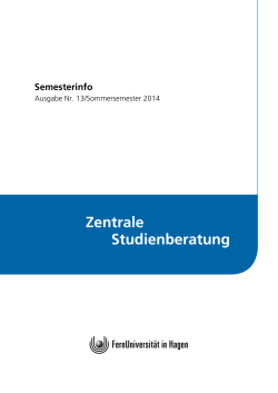 13/SS 2014 - FernUniversität in Hagen