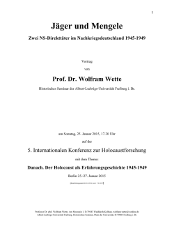 J&auml;ger und Mengele - Bundeszentrale f&uuml;r politische Bildung