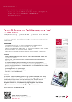 Experte für Prozess- und Qualitätsmanagement (m/w)