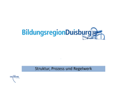 Bildungsregion Duisburg Struktur Prozess Regelwerk