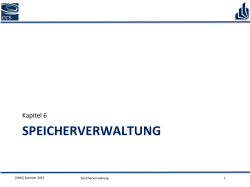 speicherverwaltung - Distributed Embedded Systems (CCS Labs)