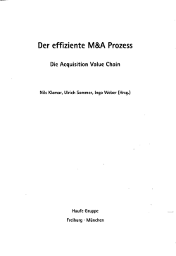 Der effiziente M&A Prozess