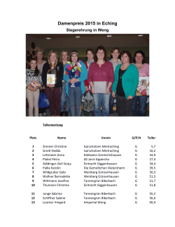 Damenpreis 2015 in Eching