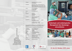 Endoskopie und endoskopisches Management der Atemwege