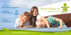 Jubil&auml;ums-Einladung - Westfalia Spielger&auml;te