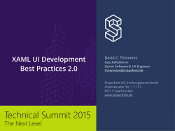 XAML UI Development Best Practices 2.0