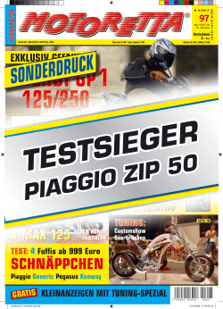 Testsieger Piaggio Zip 50 4T