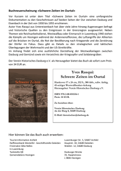 Yves Rasqui: Schwere Zeiten im Ourtal