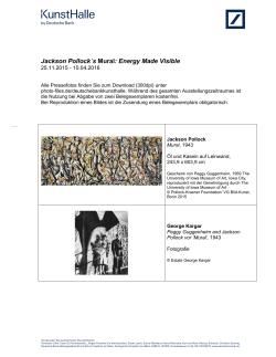 Jackson Pollock´s Mural: Energy Made Visible