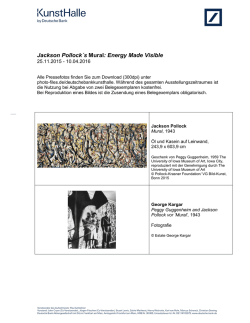 Jackson Pollock&acute;s Mural: Energy Made Visible