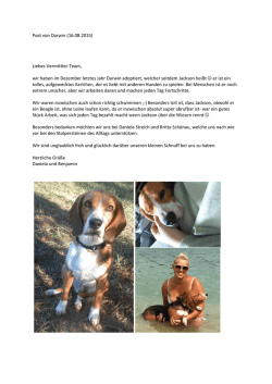 Post von Darwin (16.08.2015) Liebes Vermittler