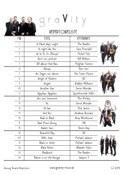 graVity repertoireliste 2015 - graVity