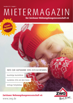 Jahreskalender 2016 - Zwickauer Wohnungsbaugenossenschaft eG