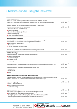 Notfall-Checkliste