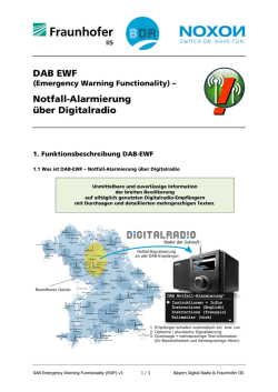 DAB EWF Notfall-Alarmierung &uuml;ber Digitalradio