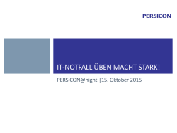 IT-Notfall &uuml;ben macht stark!