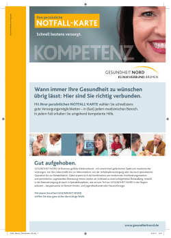 notfall-karte - Gesundheit Nord Klinikverbund Bremen