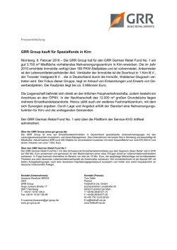 GRR Group kauft f&uuml;r Spezialfonds in Kirn