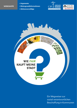 Ein Wegweiser zur sozial verantwortlichen Beschaffung in Kommunen