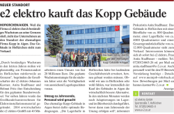 e2 elektro kauft das Kopp Geb&auml;ude - meinjob