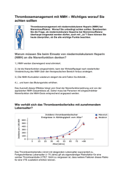 Thrombosemanagement mit NMH &ndash; Wichtiges worauf Sie achten