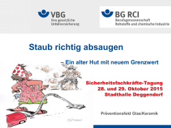 Staub richtig absaugen – Ein alter Hut mit neuem Grenzwert