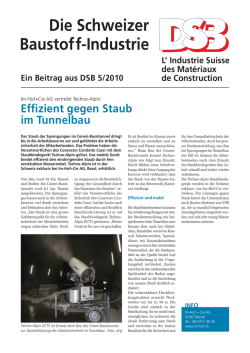 Effizient gegen Staub im Tunnelbau - Im