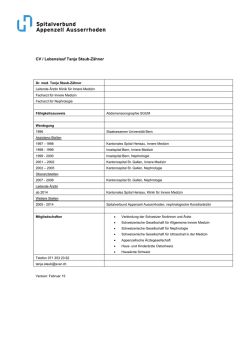 CV / Lebenslauf Tanja Staub-Zähner