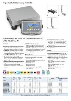 IP-gesch&uuml;tzte Plattformwaage KERN SFE Plattformwaage mit Staub