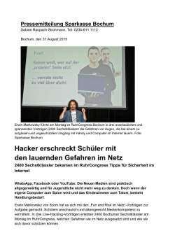 Hacker erschreckt Sch&uuml;ler mit den lauernden Gefahren im Netz
