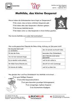 Mathilda, das kleine Gespenst
