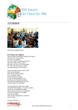 Ein Psalm aus Nigeria