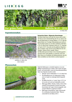 Bulletin 1/2016 - Landwirtschaftliches Zentrum Liebegg