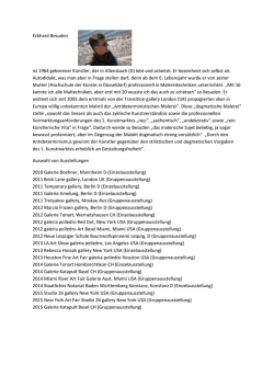 Eckhard Besuden ist 1964 geborener K&uuml;nstler, der in Allensbach (D