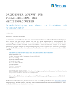 dringender aufruf zur fehlerbehebung bei medizinprodukten