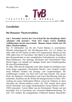 Info Blatt Die Bennauer Theatertradition 01.16