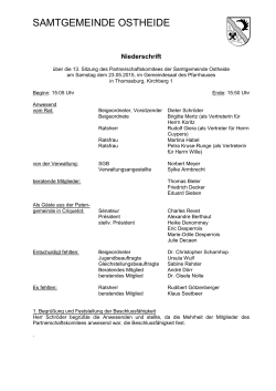 Partnerschaftskomitee 13. Sitzung am 23.05.2015 (pdf 0,15 MB)
