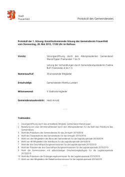 Präsidium des Gemeinderates