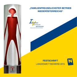 Festschrift "Familienfreundlichster Betrieb" 2015 in Nieder&ouml;sterreich