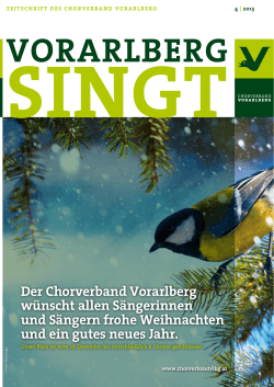 vorarlberg singt - Chorverband Vorarlberg