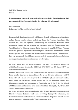 Julia Hella Elizabeth Mechel Dr.med. Evaluation neuartiger mit