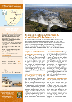 Traumziele im südlichen Afrika: Kapstadt, Viktoriafälle und Chobe