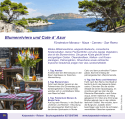 Blumenriviera und Cote d´ Azur